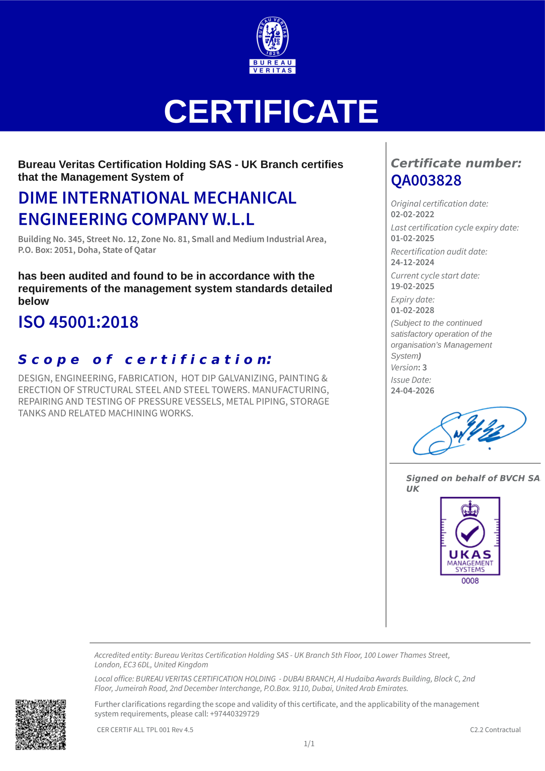 ISO 45001 : 2018